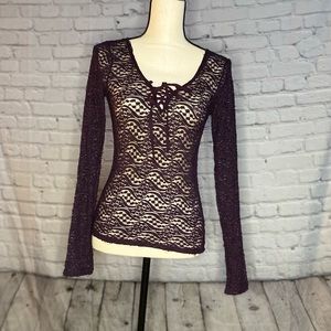 Purple lace blouse